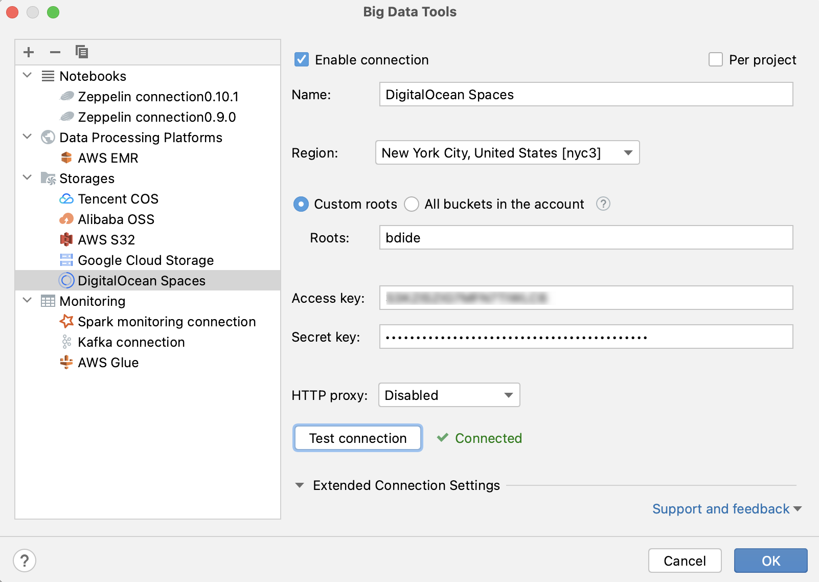 配置 DigitalOcean Spaces 连接 配置 DigitalOcean Spaces 连接