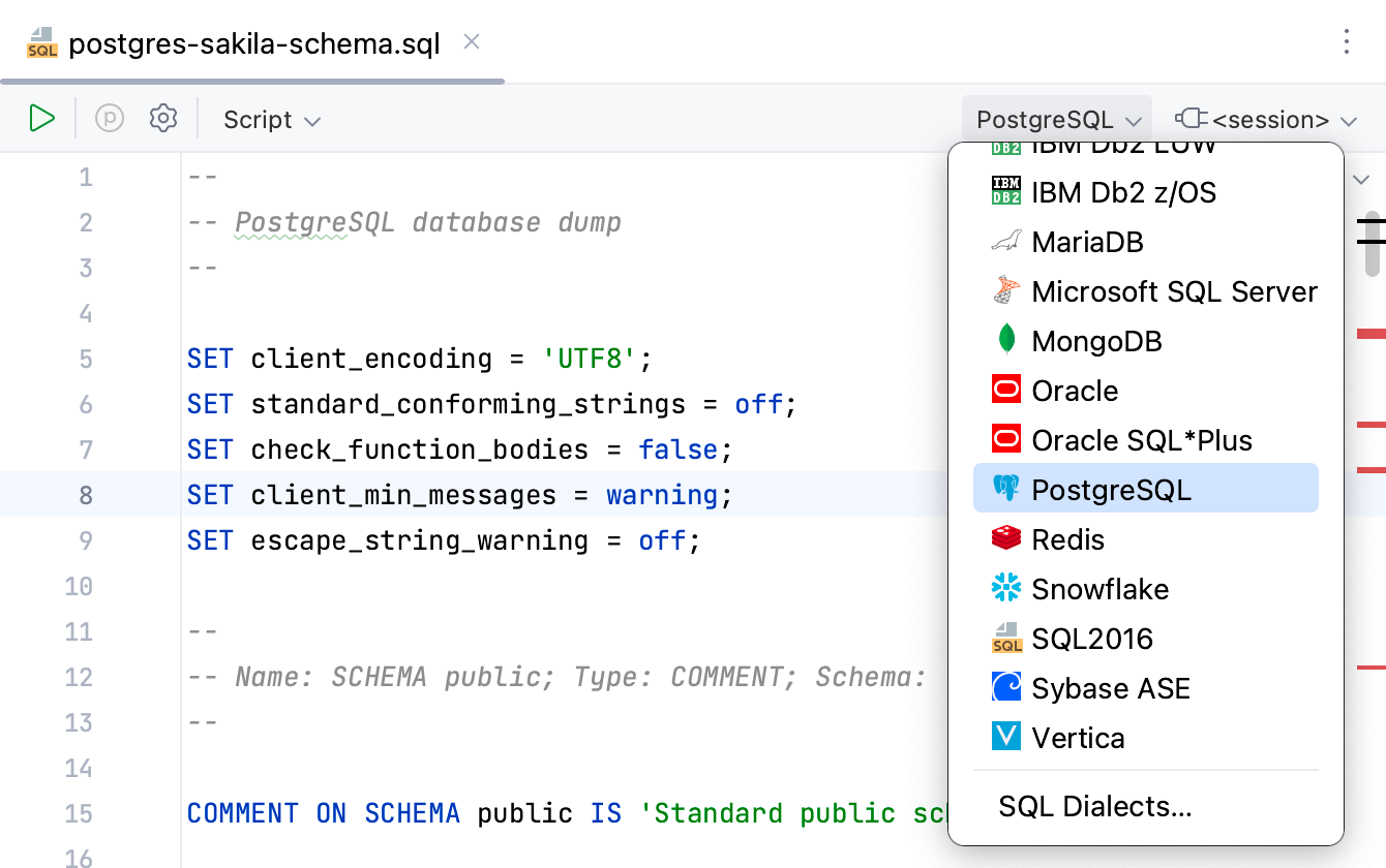 指定 SQL 方言 指定 SQL 方言