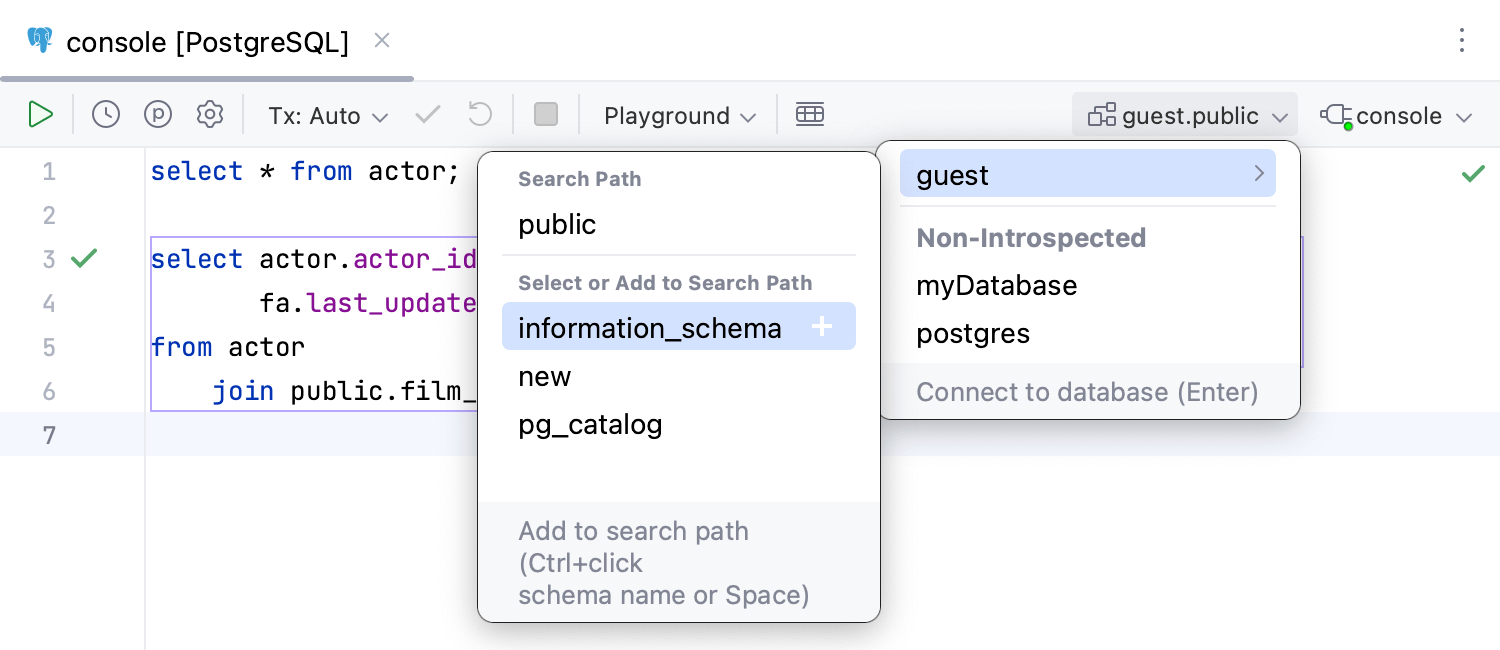 选择 PostgreSQL 的搜索路径 选择 PostgreSQL 的搜索路径