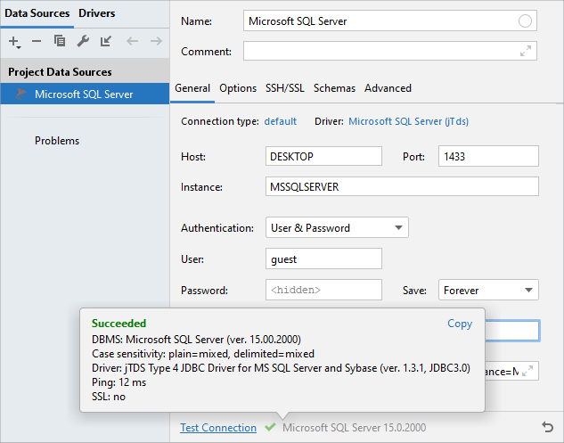 使用 SQL Server 身份验证进行连接 使用 SQL Server 身份验证进行连接
