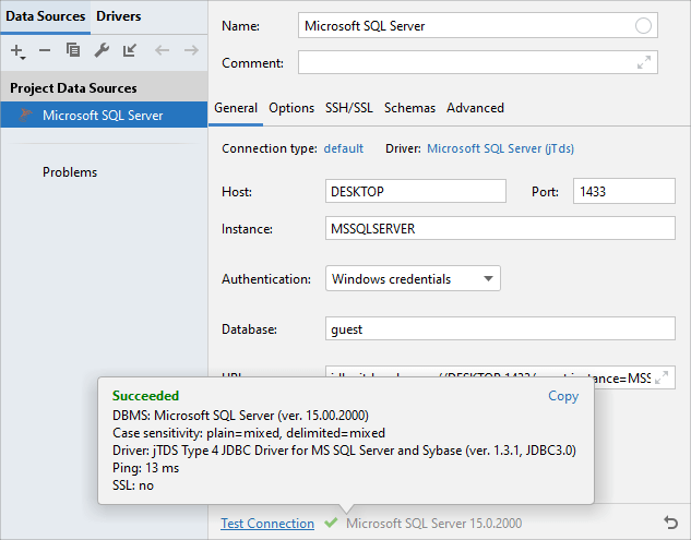 使用 SQL Server 身份验证进行连接 使用 SQL Server 身份验证进行连接
