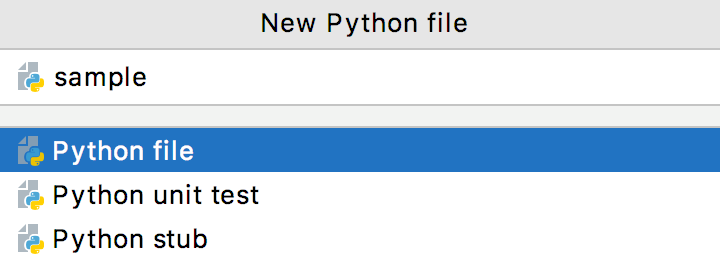 添加新的 Python 文件 添加新的 Python 文件