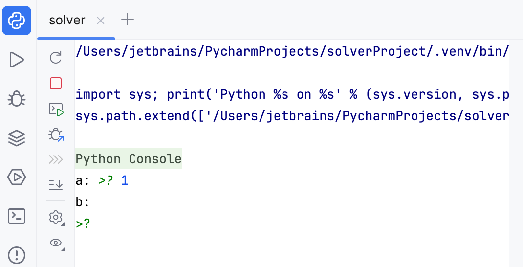 在Python控制台中运行 在Python控制台中运行