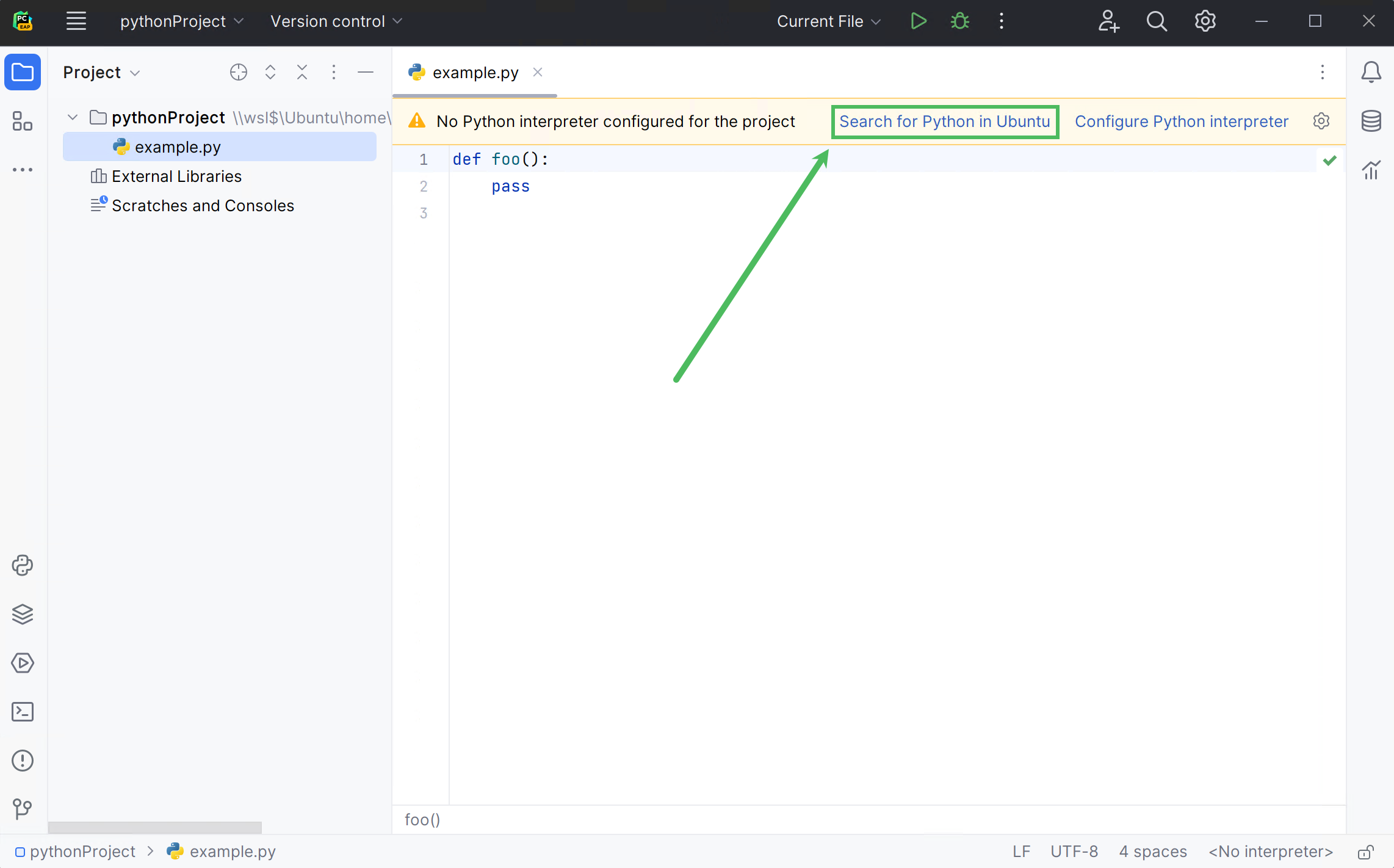 发现 WSL 解释器 发现 WSL 解释器