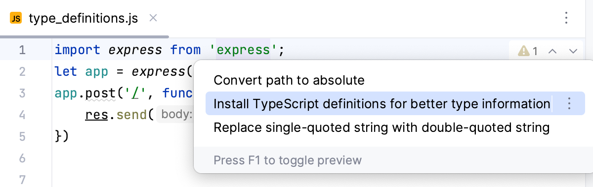 下载 TypeScript 定义意图动作 下载 TypeScript 定义意图动作
