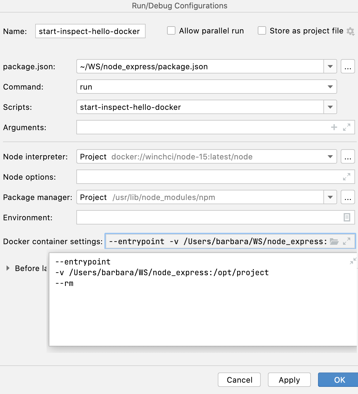 检查 Docker 容器设置 检查 Docker 容器设置