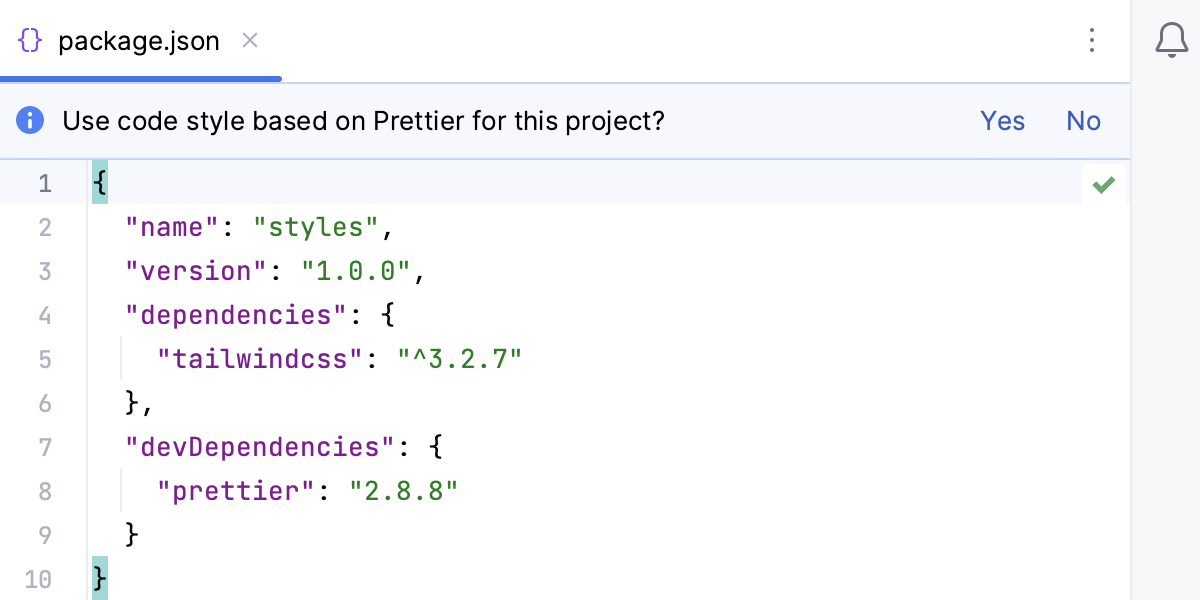 package.json 上面的同样:应用 Prettier 代码风格 package.json 上面的同样:应用 Prettier 代码风格